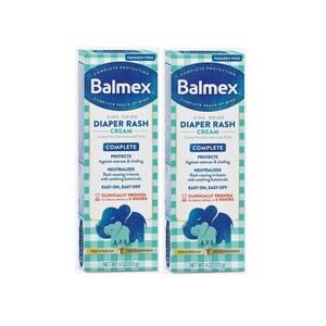2 Pack Balmex Complete Diaper Rash Cream Zinc Oxide 4 oz each